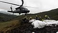 Rescue workers finding the people aboard the plane.