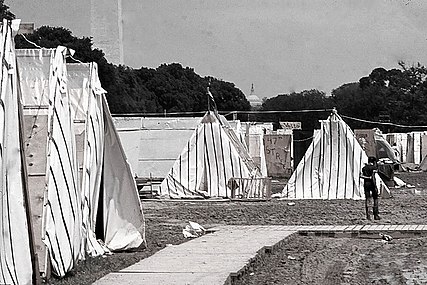 "Tent city" where protesters slept in Washington, D.C.