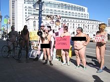 Protest against the San Francisco, CA ban on public nudity