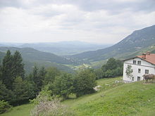 Θέα προς την κοιλάδα Vipava μεταξύ Podkraj και Col