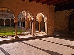 The cloister in the Saint-Lizier Cathedral.