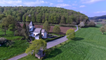 Way of St. James between Trier and Metz with the church of St. James near Fisch