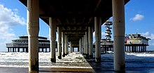 Bottom view of the pier in Scheveningen
