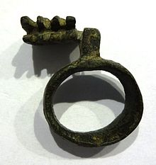 Roman bronze key ring