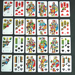 German-French liquor cards