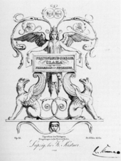 Title page of the first edition of the Piano Sonata in F-sharp minor, op. 11: PIANOFORTE SONATA. CLARAto be performed byFLORESTAN and EUSEBIUS