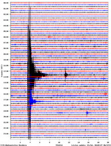 Seismogram of the Nassau (Lahn) earthquake, 14 February 2011