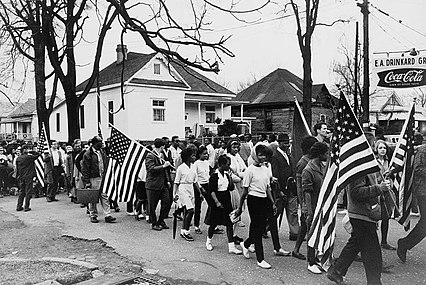 Activists marching from Selma to Montgomery