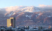 Sofia with Vitosha Mountains in the background