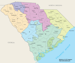 South Carolinas kongresdistrikter siden 2013  