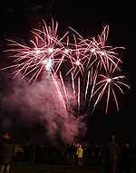 Celebrarea nopții Guy Fawkes pe 5 noiembrie în Marea Britanie.  