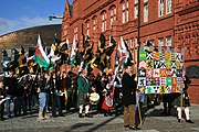 Pyhän Daavidin päivän juhla Cardiff Bayssä, Walesissa 1. maaliskuuta.  