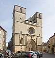 Saint-Pierre church in Gourdon. Facade.