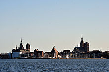Stralsund seen from Altefähr (2013)