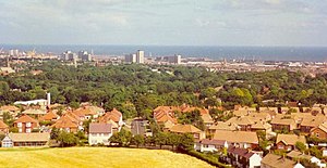Sunderland - taget fra Tunstall Hill, august 1989  