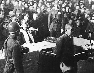 Tani Hisao on trial in Nanjing (1947)