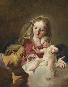 Święta rodzina , Giambattista Pittoni, XVIII w.