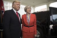 May med præsident Donald Trump i Washington, D.C., januar 2017  