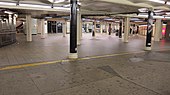 Cierre de la estación de metro de Times Square durante el huracán Sandy  