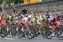  Tour de France'da yarışan bisikletçiler, Paris 27 Temmuz 2014