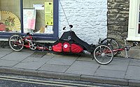 Tandem trike on the street in Malmesbury