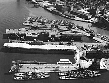USS Enterprise (CV-6) på New York Naval Shipyard, 22. juni 1958  