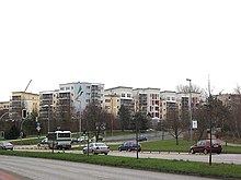 Newly designed prefabricated housing on Großer Dreesch as part of the Stadtumbau Ost urban redevelopment project