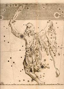 La costellazione di Orione nell'Uranometria di Bayer