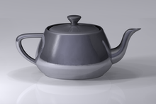 Renderingsteknik af Utah-tepotten ved hjælp af en 3D-computergrafikmodel skabt af Martin Newell i 1975  