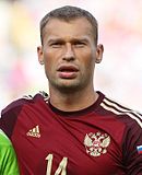Berezutski med Rusland i 2014.