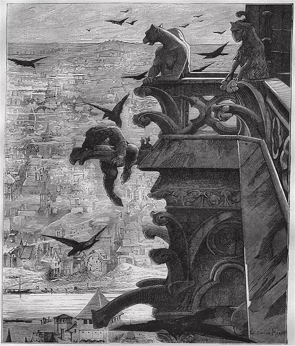 Illustration af Alfred Barbou fra den originale udgave af Notre Dame de Paris (1831)  