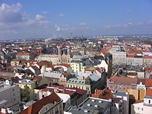 View over the roofs of Pilsen