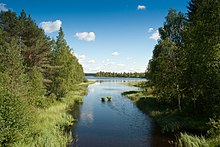 Lake landscape near Puolanka