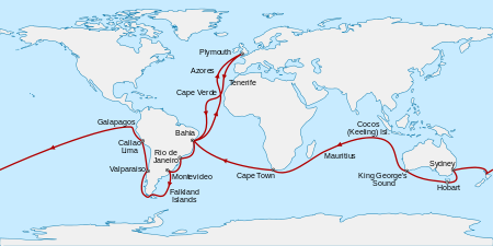 Mapa del mundo mostrando el camino.