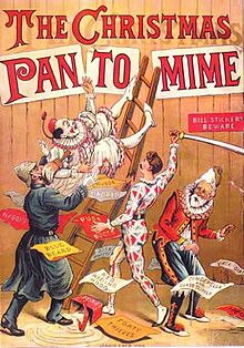 La pantomima de Navidad , litografía en color, 1890  
