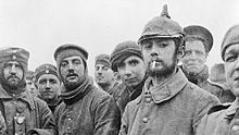 British and German soldiers fraternize at Christmas 1914 in Ploegsteert, Belgium