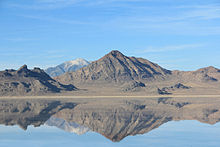 Bonneville Salt Flats hat im Winter etwa 1 Zoll Wasser