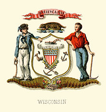 Wisconsinsons våbenskjold under krigen.