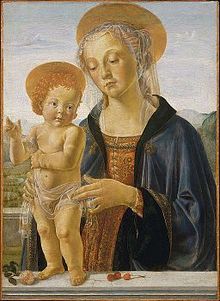 Madonna med barn , o. 1470, Verrocchios' værksted. New York, Metropolitan Museum of Art.