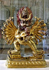 Tantrism-influenced erotic Bhairava bronze from Nepal (14th century)