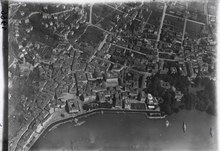 Aerial photograph from 800 m by Walter Mittelholzer (1919)